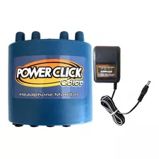 Amplificador De Fone Power Click Color Azul + Fonte