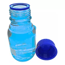 Frasco Reagente Graduado 250ml Tampa Azul Rosqueável