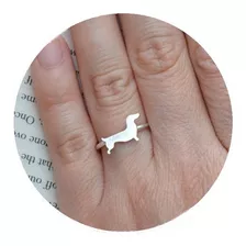 Anillo De Plata 0.925 Perro Salchicha Perrito Dachshund Envi