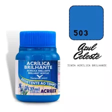 Tinta Acrilica Brilhante Acrilex 37ml 503 Azul Celeste