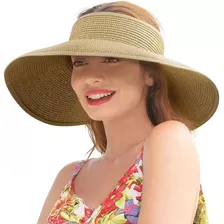 Sombrero Visera Ancha Plagable Para Mujer. Protección Uv. 