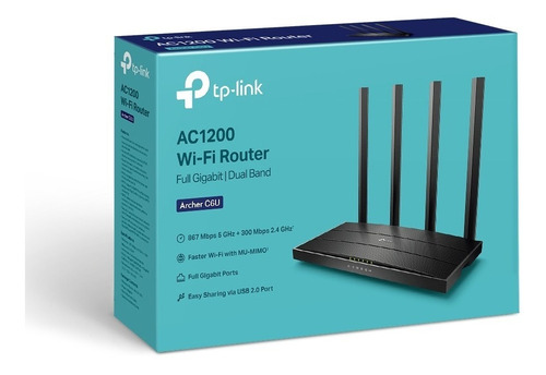 Router Tp-link Archer C6u Ac1200wir Giga Dband Mumimo 4ant 