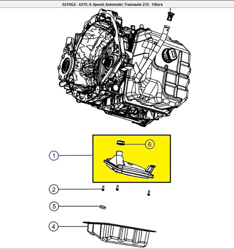 Filtro Aceite Caja Aut. Mopar Town \u0026 Country 2008-2020 Foto 4