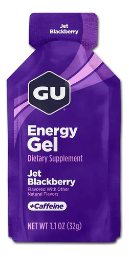 Suplemento Gu Energy Gel En Gel Sabor Jet Blackberry (40mg Cafeina) X 32g