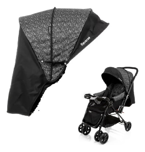 Capota Preta Para Carrinho De Bebê Reverse Cosco Original Preto