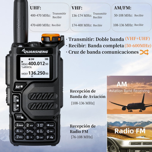 Radios Wokitokis Ptt, 5 W, Am/fm, Uhf/vhf, 50-600 Mhz, Tipo Foto 3