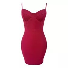 Vestido Dama Elegante Corto Bandage Bustier Strech Hmd12930h