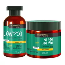 Kit Botica Low Poo Cachos Shampoo/ Máscara 450g Bio Extratus