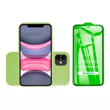 Estuche Funda Silicone Case+cerámico Flexible Para iPhone 11