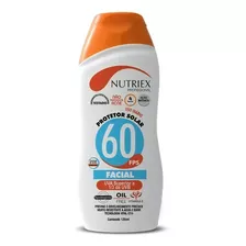 Protetor Solar Facial Nutriex Profissional Fps 60 Bloqueador Solar Em Creme 1 Unidade De 120 Ml