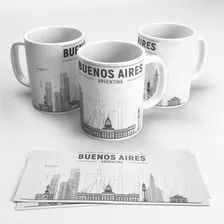 Taza Cerámica Recuerdo De Buenos Aires Coleccionable Premium