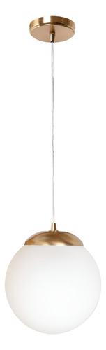 Colgante 1 Luz Elyn Bronce C/ Globo 15cm Vidrio Opal Satinad Estructura Bronce Mate