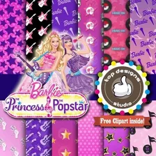 Papel Digital Barbie Popstars