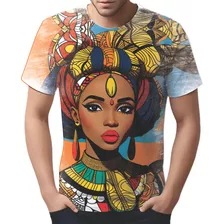 Camiseta Camisa Tshirt Africa Popart Mul.her Africana Arte 2