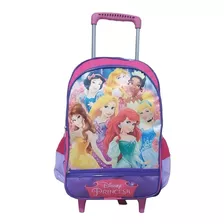 Mochila Princesas Com Rodinhas Escolar Infantil Brinde