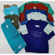 Combo 3 Básica De Lã Blusa Frio Bebê Menino Inverno Infantil