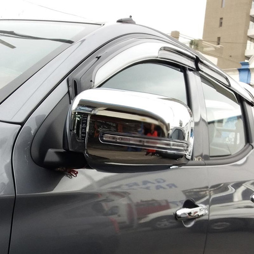 Carcasa De Espejo Cromo Leds Mitsubishi L200 2012 2014 2015 Foto 2