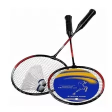 Raquete Badminton Ferro E Plastico Cor Amarelo E Branco