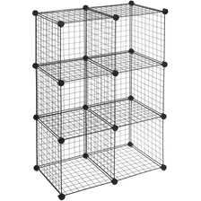 Basic Mueble Organizador 6 Cubo Estante Almacenamiento Negro