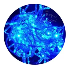 Luces A Led X 100 Azul 9mts Navidad Navideñas Arbol