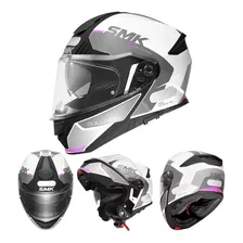 Capacete Smk Motociclista Motoboy Gullwing Kresto Cinza/rosa