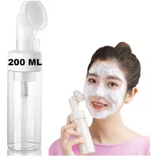 Frasco Pump Limpeza Facial Espuma Skin Care Escova Silicone