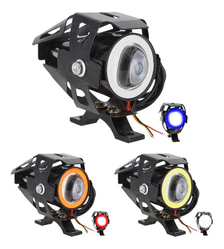 Faro Proyector Led Lupa Ojo Angel Mini U7 U5 Moto 4x4 Univef Foto 8