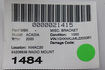 2020 - 2023 Gmc Acadia Audio Radio Amplifier Mount Brack Yyz Foto 8