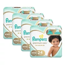 Kit Fralda Pampers Premium Care Mega Tamanho Xxg 96 Unidades