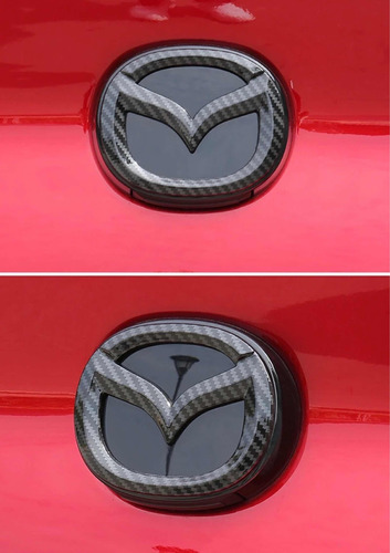 Emblema Fibra Carbono Cajuela Mazda 3 2023 2021 2019 Trasero Foto 3