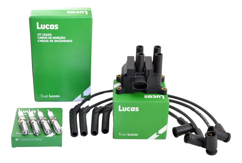 Kit Bobina Cable Y Bujias Ford Ka Fiesta Focus Rocam Y Zetec