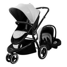 Cochecito Coche Bebe Ferro Carestino Jogger Gris +accesorios Color Gris Claro Color Del Chasis Negro