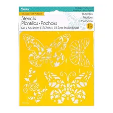 Stencil Plantilla Esténcil Autoadhesivo Mariposas Pintura