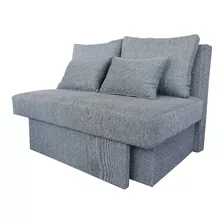 Sillon Sofa Cama Baulera Tokio 2 Plazas Chenille Eco Cuero