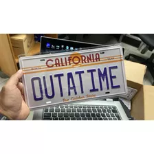 Placa Tamaño Real, Delorean Out A Time Volver Al Futuro