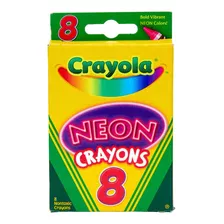 Crayola: Caja X 8 Crayolas Neon - Medida 9.21 X 0.79