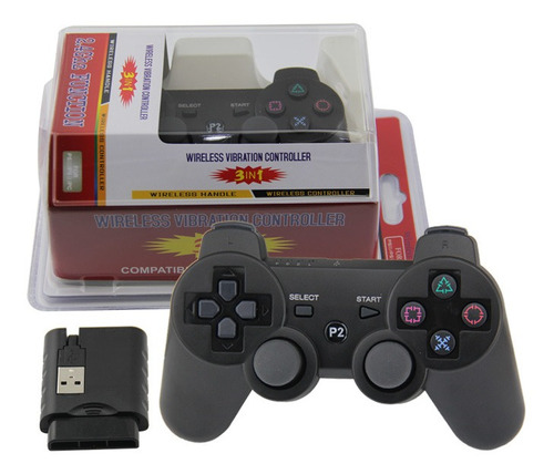 Controle Sem Fio Compatível Playstation 2 Ps3 Pc Wireless