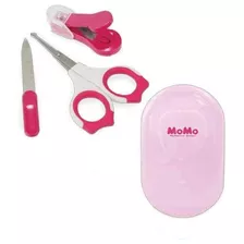 Kit Manicure Bebê Com Caixa Organizadora 3 Peças Momo