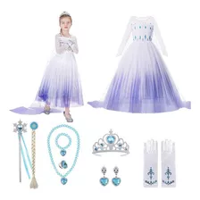 Vestido Frozen Elsa Coronation Princess Para Festas Infantis