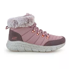 Bota Feminina Skechers Bobs Flex Jolly Darling Rosa Malva