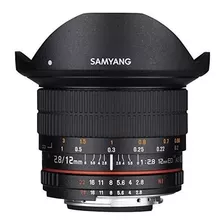 Lente Samyang 12mm F2.8 Para Canon Eos Ef Dslr -negro