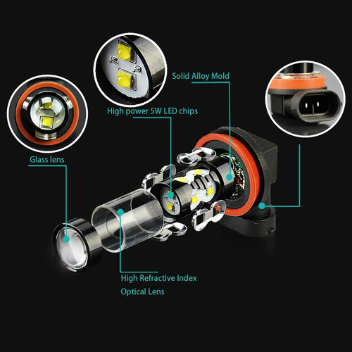 Kit De Luz Antiniebla Led 6000k Para Nissan Sentra 2004-2021 Foto 6