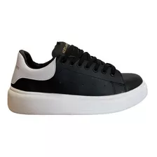 Zapatillas Alexander Mcqueen Negras Talón Blanco Calzado