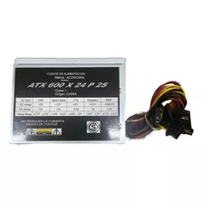 Fuente De Alimentación Aconcawa 600w Atx600 24+4 Pines Cable