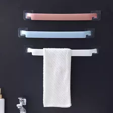 Toallero Plastico Autoadhesivo Multiuso Baño Moderno Color Blanco