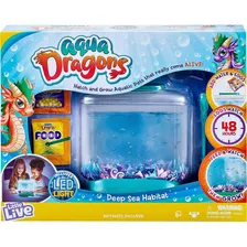 Aqua Dragons Mascotas Aquáticas + Tanque Con Luz Led