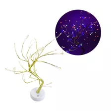 Arbol Bonsai Alambre Maceta Luz Led Colores Usb/pila Deco