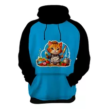 Moletom Casaco Blusa Chefe Gato Cozinheiro Cozinha 1