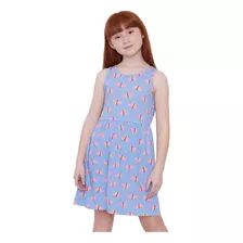 Vestido Niña Kids Skater Azul Corona