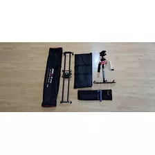 Steadicam + Slider + Bolsas + Microfone Sem Fio